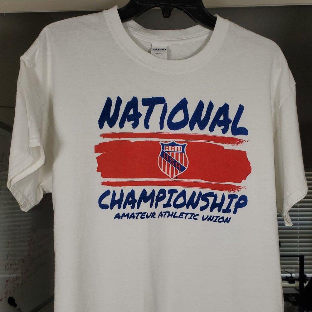 MENS WHITE AAU NATIONAL CHAMPIONSHIP T-SHIRT LARGE